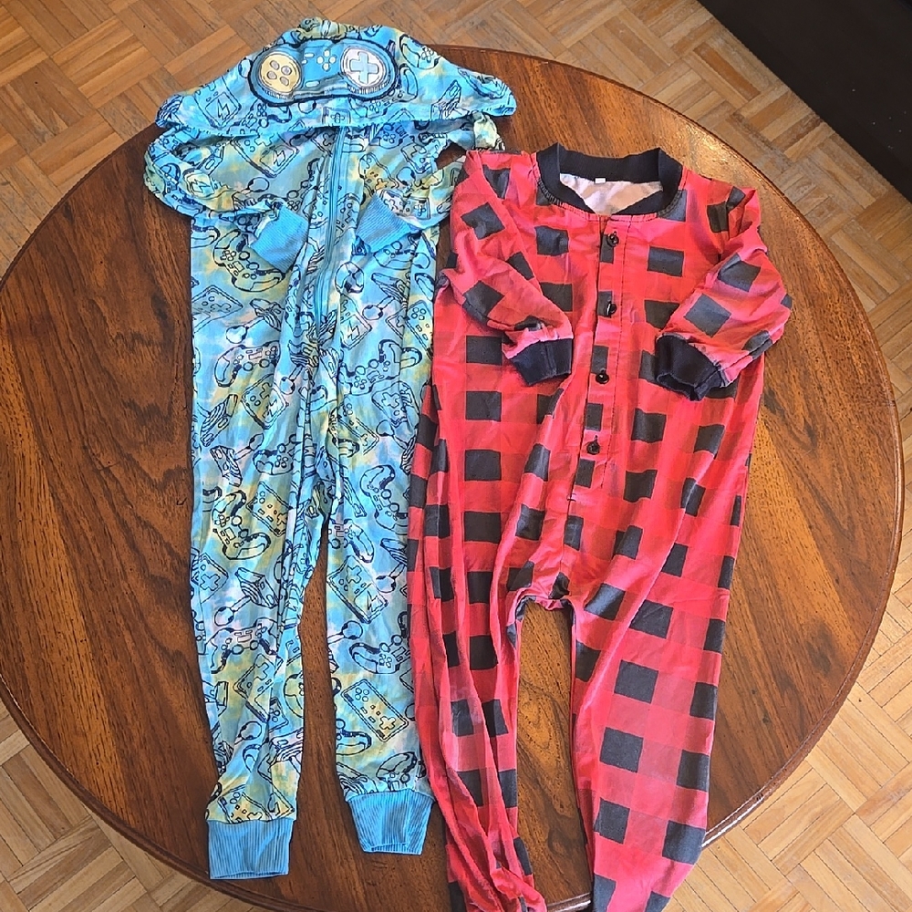 Gamer And Plaid Onesie Pajama Set  (🛍 Bundle ANY 6/$36)